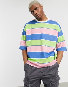 Oversize-футболка из плотного органического хлопка ASOS DESIGN-Мульти