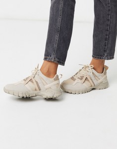 Бежевые кроссовки на массивной подошве ASOS DESIGN-Мульти
