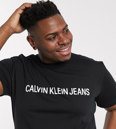 Черная футболка с логотипом Calvin Klein Jeans Plus-Черный