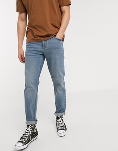 Синие суженные книзу джинсы стретч ASOS DESIGN-Синий