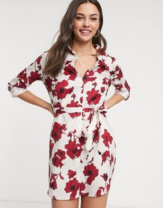Платье-рубашка с цветочным принтом Parisian-Мульти