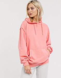 Oversized-худи бойфренда кораллового цвета ASOS DESIGN-Черный