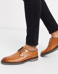 Светло-коричневые кожаные туфли на массивной подошве со шнуровкой Silver Street-Светло-коричневый