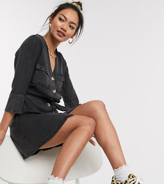 Джинсовое платье мини с поясом Wednesdays Girl-Черный