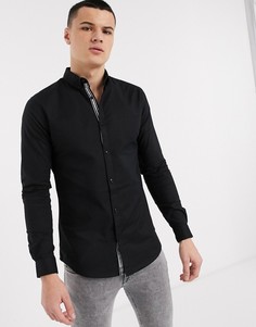 Черная оксфордская рубашка River Island-Синий