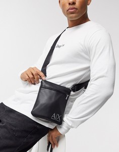 Черная сумка через плечо с логотипом Armani Exchange-Черный