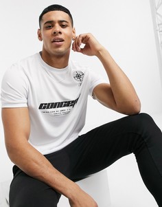 Белая футболка с принтом River Island-Белый