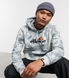 Худи серого цвета с принтом тай-дай ellesse-Серый