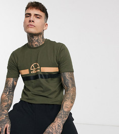 Футболка в полоску с логотипом ellesse эксклюзивно для ASOS-Зеленый