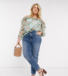 Синие джинсы узкого кроя River Island Plus-Синий