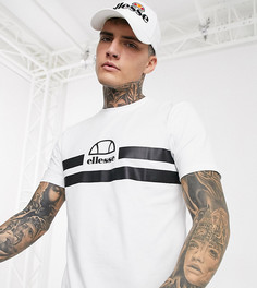 Белая футболка в полоску с логотипом ellesse эксклюзивно для ASOS-Белый