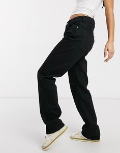 Черные джинсы прямого кроя Weekday-Черный