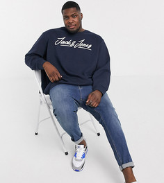 Темно-синий свитшот Jack and Jones Plus