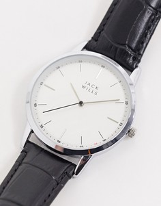 Черные часы с белым циферблатом Jack Wills-Черный