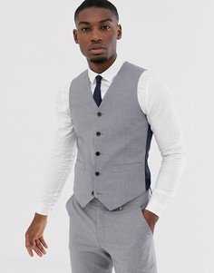 Серый жилет узкого кроя ASOS DESIGN