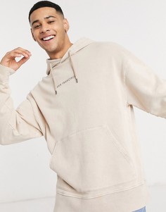 Худи oversized нюдового цвета Topman-Светло-бежевый