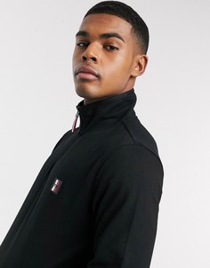 Черный свитшот с молнией и логотипом Tommy Hilfiger