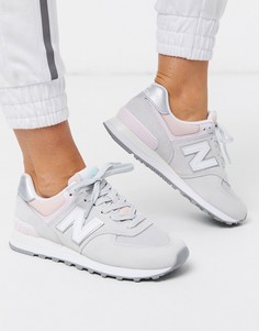 Серые кроссовки New Balance 574-Серый
