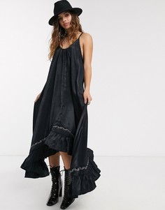 Платье-комбинация макси Free People-Черный