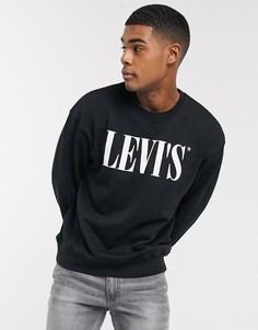 Свободный черный свитшот с логотипом Levis Levis®