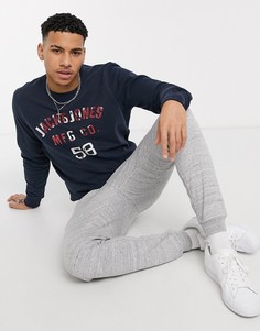 Свитшот с круглым вырезом Jack & Jones-Темно-синий
