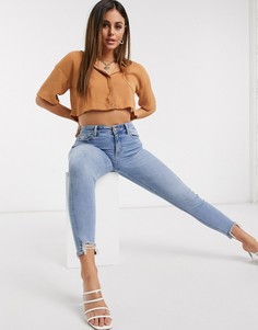 Коричневая короткая рубашка из фактурного шифона Missguided-Коричневый