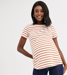 Топ в полоску с круглым вырезом ASOS DESIGN Maternity-Мульти