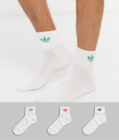 Комплект из 3 пар белых носков adidas Originals-Белый