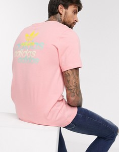 Розовая футболка с логотипом adidas Originals-Розовый