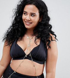 Ожерелье в восточном стиле с филигранными подвесками ASOS DESIGN Curve-Золотой