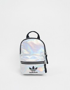 Серебристый мини-рюкзак с логотипом-трилистником adidas Originals-Серебряный