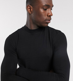 Черный обтягивающий лонгслив ASOS DESIGN Tall