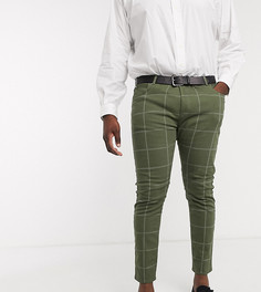 Зеленые джинсы скинни в клетку ASOS DESIGN Plus-Зеленый