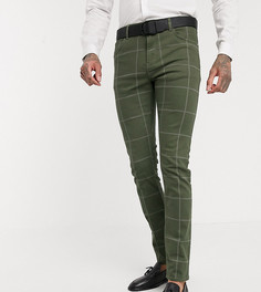 Зеленые джинсы скинни в клетку ASOS DESIGN Tall-Зеленый