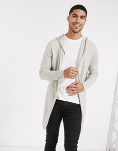 Светло-бежевый кардиган с капюшоном ASOS DESIGN