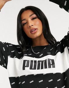 Черный свитшот с логотипом Puma