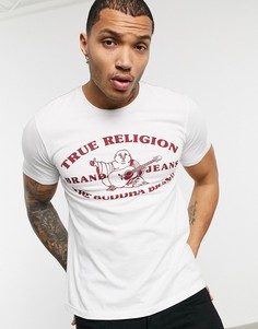 Белая футболка с принтом Будды True Religion-Белый