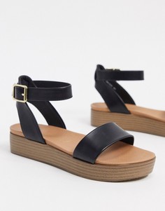 Черные сандалии на платформе New Look-Черный