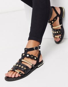 Черные сандалии River Island-Черный