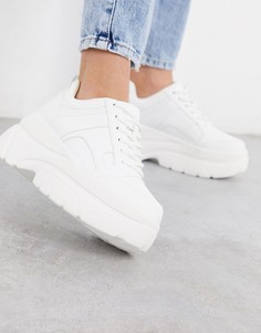 Белые кроссовки на массивной подошве Topshop-Белый