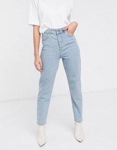 Светлые джинсы в винтажном стиле из органического хлопка Selected Femme-Синий