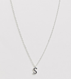 Серебряное ожерелье с инициалом "S" DesignB London-Серебряный