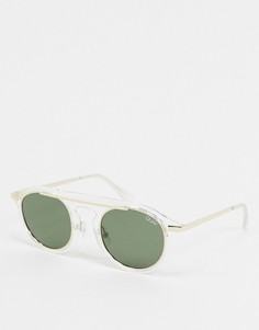 Белые солнцезащитные очки Quay-Белый