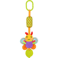 Игрушка-подвеска Жирафики "Бабочка", с колокольчиком и прорезывателем