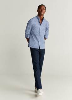 Рубашка slim fit с цветочным принтом - Bobali-i Mango