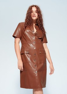 Платье из искусственной кожи - Lela Mango