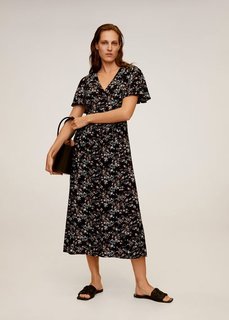 Длинное платье с принтом - Clau Mango