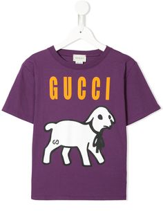 Gucci Kids футболка с круглым вырезом и принтом