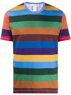 Comme Des Garçons Shirt color-block striped T-shirt