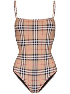 Burberry купальник в клетку Vintage Check